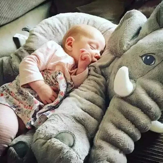 Elephant Plush Pillow with Blanket - Soft Baby Comfort Sleep Cushion