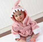 Kids Animal Hooded Bathrobe - Soft Cotton Towel Robe for Toddlers
