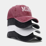 Washed Cotton DAD MOM Embroidered Baseball Cap - Vintage Sports Hat