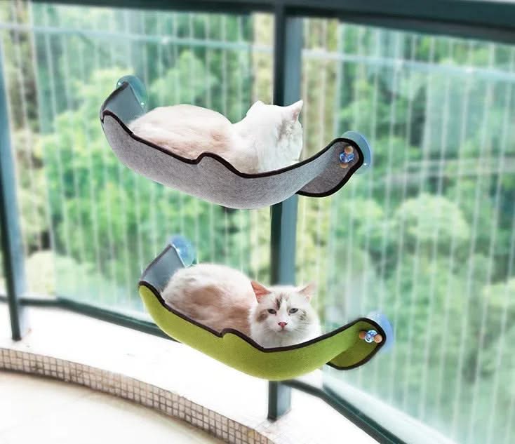 Window Cat Hammock with Suction Cups - Washable Cat Bed Perch