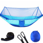 Fully Automatic Quick Opening Hammock With Mosquito Net Blue blue