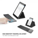 Folding Bluetooth Keyboard - Portable Wireless 64-Key Rechargeable Keyboard