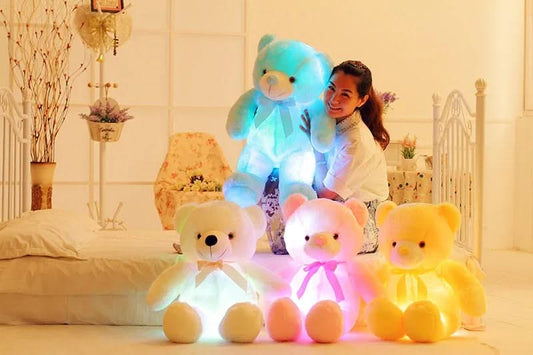 LED Teddy Bear Plush: Interactive Gift Lightens Kids' Nights
