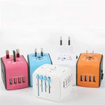 Universal Travel Adapter - 4 USB Ports Worldwide Power Plug Converter for 170+ Countries