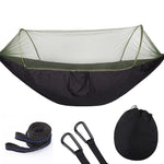 Fully Automatic Quick Opening Hammock With Mosquito Net Black