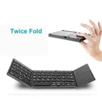 Folding Bluetooth Keyboard - Portable Wireless 64-Key Rechargeable Keyboard
