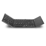 Folding Bluetooth Keyboard - Portable Wireless 64-Key Rechargeable Keyboard Black