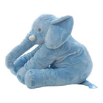 Elephant Plush Pillow with Blanket - Soft Baby Comfort Sleep Cushion Blue 80cm