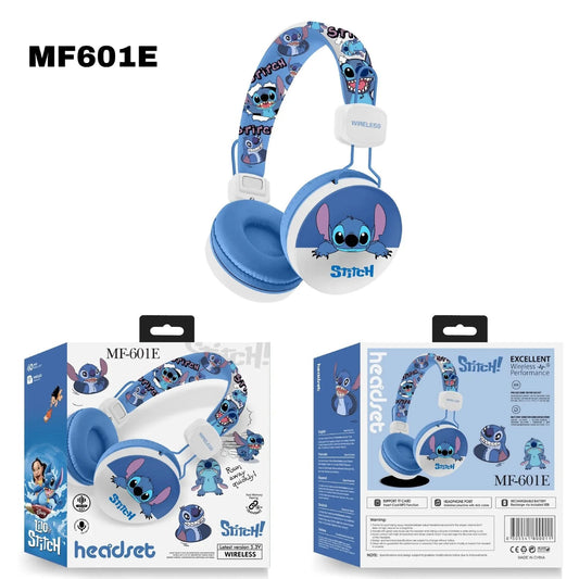 Cute Cartoon Stitch Bluetooth Headset - Wireless Stereo Headphones