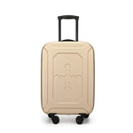 20" - 28" Foldable Carry-On Suitcase with Spinner Wheels - Lightweight Travel Luggage 9008 gold