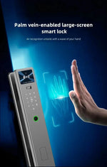 Smart Fingerprint Door Lock - WiFi Tuya App Keyless Entry with Face Recognition & Camera