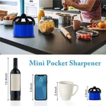 Mini Knife Sharpener - Tungsten Steel Professional Kitchen Sharpening Tool with Suction Base