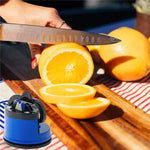 Mini Knife Sharpener - Tungsten Steel Professional Kitchen Sharpening Tool with Suction Base