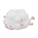 Cute Animal Silicone Night Light - Rechargeable LED Bedroom Lamp Small sleeping sheep pink pat 2W