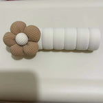 Flower Door Handle Cover - Anti-Collision Protective Cushion Brown flower