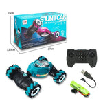 Gesture Control RC Stunt Car - Remote Control Drift Racing Car with LED Lights for Kids 2071 Blue [single remote control]] 1:16