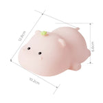 Cute Animal Silicone Night Light - Rechargeable LED Bedroom Lamp Hippo Pat 2W