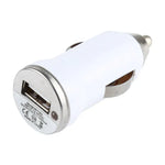 DC 5V / 1A USB Car Charger for Galaxy S4, S3, iPhone, BlackBerry Z10, HTC X920e, Nokia & More (White)