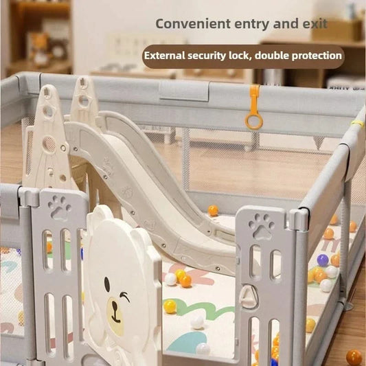 Baby Playpen - Safety Play Pen for Toddlers 0-3 Years | Indoor Crawling & Ball Pit Area