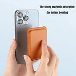 Magnetic Folding Wallet Card Holder - Leather Phone Stand for iPhone 16 15 14 13 12 11