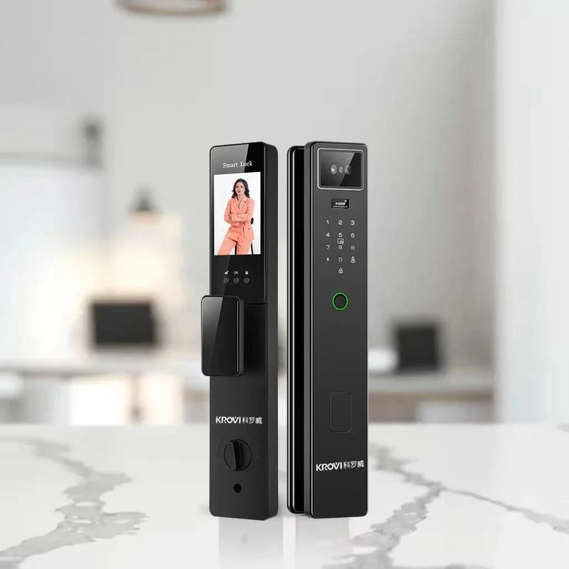 Smart Fingerprint Door Lock - WiFi Tuya App Keyless Entry with Face Recognition & Camera