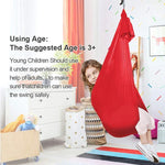Kids Elastic Hammock Swing - Indoor/Outdoor Aerial Yoga Swing 100kg Capacity
