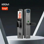 Smart Fingerprint Door Lock - WiFi Tuya App Keyless Entry with Face Recognition & Camera