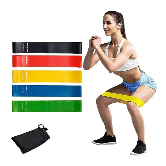 Resistance Bands Set - 5 Pack TPE Loop Exercise Bands for Glutes, Squats, Yoga & Strength Training
