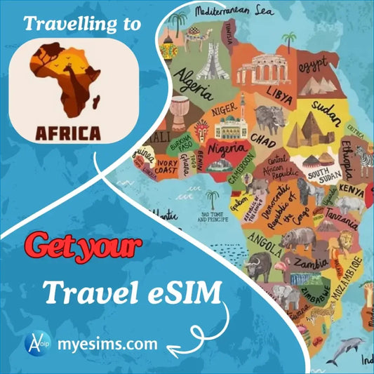 Africa eSIM Travel Data Roaming eSIM Covering over 25+ areas for Travellers