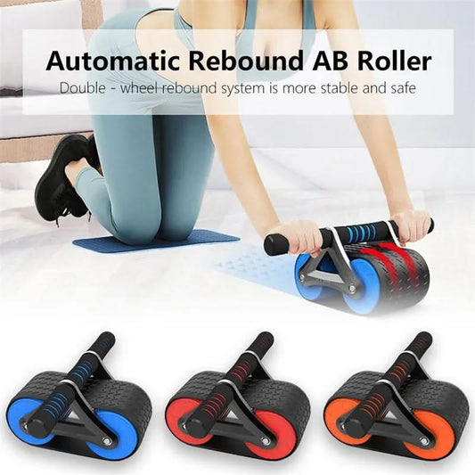 Ab Wheel Roller - Automatic Rebound Double Wheel Core Trainer