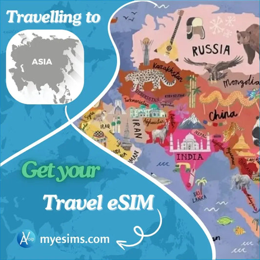 Central Asia eSIM 4G/5G - 5 Countries Travel Data