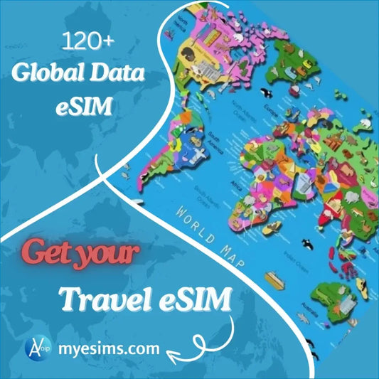 Global eSIM across 120+ destinations Travel Data Roaming eSIM