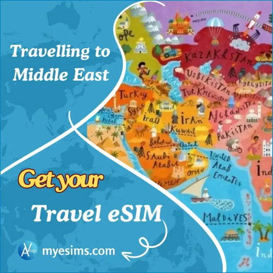 Middle East & North Africa 12 eSIM - 4G/5G Data