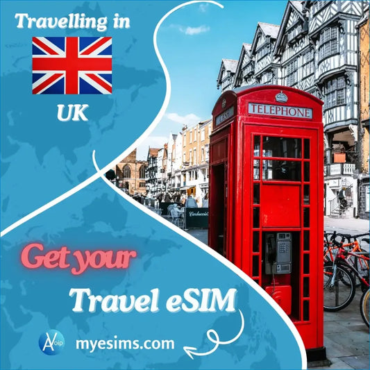 UK eSIM United Kingdom Travel Data Roaming Internet eSIM 5G