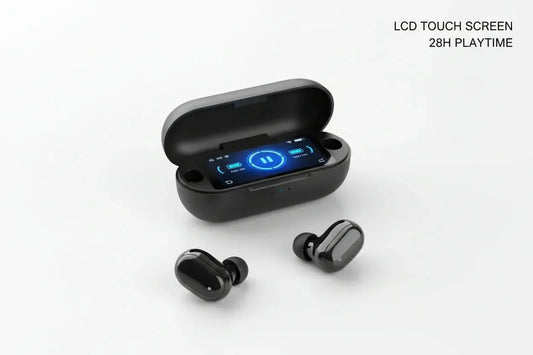 Wireless Earbuds with LCD Touch Screen - Bluetooth 5.4 ANC Noise Cancelling with 28H Playtime